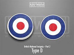 Kitsworld SAV Sticker - British National Insignia -  Type D 